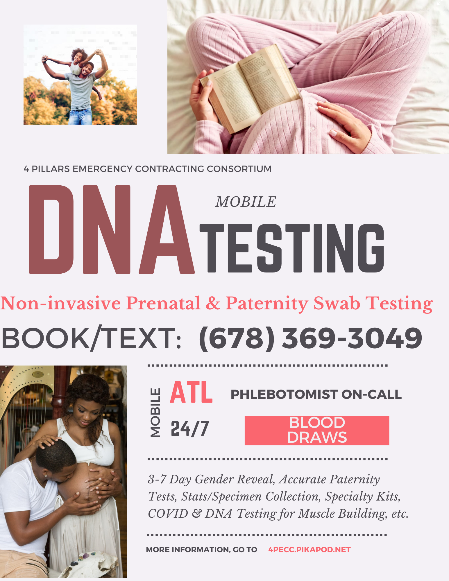 Atlanta Metroplex: Mobile Non-invasive Prenatal & Paternity Swab Testing