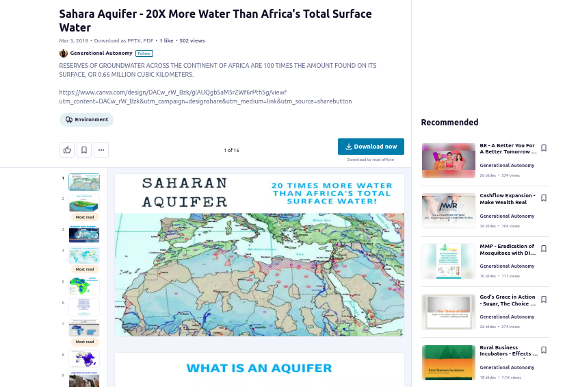 Mali's Geopolitical Importance: The Saharan Aquifer - 20X More Water Than Africa's Total Surface Water and