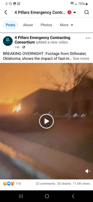 BREAKING OVERNIGHT: Footage from Stillwater, Oklahoma, shows the impact of fast-moving wildfires.